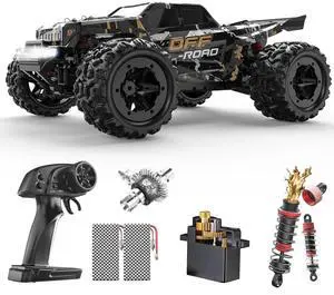 9309E 1/16 All Terrain Fast RC Cars for Adults 40KPH,4WD Electric Off-Road Remote Control Monster Truck,2.4Ghz High Speed Car,Waterproof Monster Truck with 2 Batteries for Boys & Kids