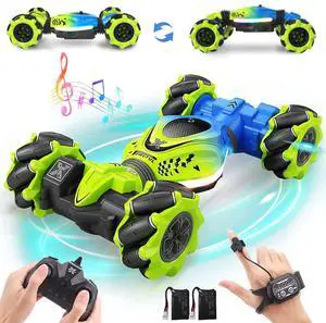 Gesture RC Car Hand Controlled Stunt Car for 6-12 yr Boys Girls, 2.4GHz Remote Control Gesture Sensor Toy Drift Twist with Light Music for Kids Birthday Xmas Gift
