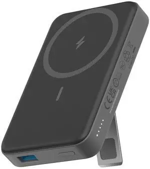 633 Magnetic Battery, 10,000mAh Foldable Wireless Portable Charger, 20W USB-C Power Delivery Power Bank with Stand, Magsafe-Compatible for iPhone 16/15/14/13/12 Series