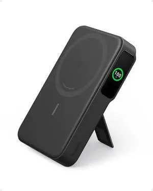 MagGo Power Bank, Qi2 Certified 15W Ultra-Fast MagSafe-Compatible Portable Charger, 10,000mAh Battery Pack with Smart Display & Foldable Stand, For iPhone 15/14/13 Only (USB-C Cable Included)