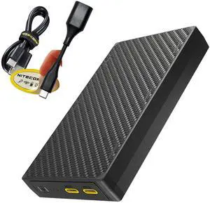 NB20000 Gen 3 20000mAh Power Bank, Fast Charging QC PD Dual USB-C Ports Compatible with iPhone, Samsung Galaxy and Tablets with Lumentac USB Charging Cable