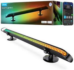 Upgraded 31 Inch LED Light Bar with Scene and Music Modes, RGBIC WiFi Light with Multiple Placement Options Suitable for 55-70 inch TVs, Voice and App Control, 1 Pack