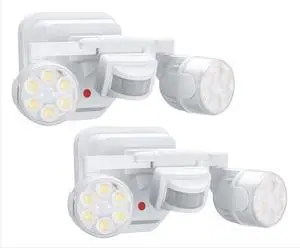 2 Pack Motion Sensor Outdoor Lights, 450° Superwide Adjustment Dimmable Dusk to Dawn Flood Lights Outdoor, 5000K 12W=150W Outside LED Security Lights, IP65, White (Hardwired)