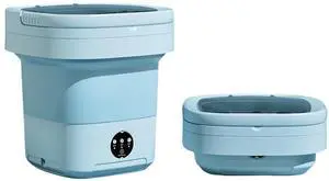 Portable Washing Machine, Mini Washer,16L Upgraded Large Capacity Foldable Washer.Deep Cleaning of Underwear, Baby Clothes and Other Small Clothes.Suitable for Apartments, Dormitories, Hotels.(Blue)
