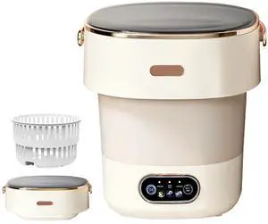 Portable Mini Washing Machine 15L with Upgraded Spin Basket, Compact Clothes Washer for Underwear, Baby Clothes & Small Items, Ideal for Home, Apartments, RV Tours, Dormitories & Hotels