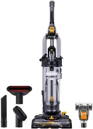PowerSpeed Lightweight Powerful Upright Vacuum Cleaner for Carpet and Hard Floor, Pet Turbo, Black,Yellow