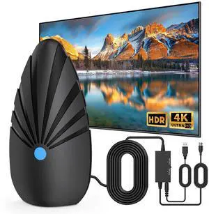 TV Antenna Indoor, 900+ Miles Long Range Digital AntennaAntenna for Smart TV for Easy Installation and All Smart/Old TVs, Supports 4K 1080P HD VHF UHF