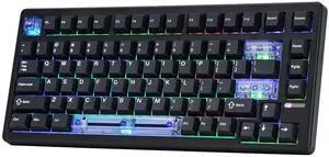 HE80 Hall Effect Gaming Keyboard, 8K Polling & 32K Scan, Creamy Gasket, DKS, SOCD, Hot-Swappable, RGB Backlit, Wired Gaming Keyboard for PC & Mac (Black)