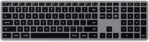Slim X3 Bluetooth Backlit Keyboard for Mac, Illuminated Keys & Multi-Device Sync, for MacBook Air/Pro M4, iPad Air/Pro M4, iPad/iPad mini, Mac mini, iMac - Space Gray