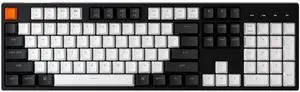 C2 Full Size Wired Mechanical Keyboard for Mac, Hot-swappable, Gateron G Pro Brown Switch, White Backlight, 104 Keys ABS keycaps Gaming Keyboard for Windows,Type-C Braid Cable