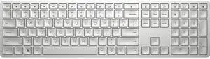 970 Programmable Wireless Keyboard (Silver) - Bluetooth & 2.4 GHz Wireless Multi-Device Connectivity - USB-C Rechargeable Battery - 24 Programmable Keys - Works with Windows & MacOS (3Z729AA#ABA)