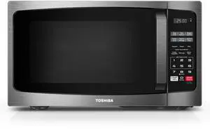 ML-EM09PA(BS) Small Microwave Oven with 6 Auto Menus, Mute Function & Child Lock, LED Lighting, Perfect for Apartment, 0.9 Cu Ft, 10.6 Inch Removable Turntable, 900W, Black Stainless Steel
