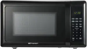MW7302B Compact Countertop Microwave Oven with Touch Control, LED Display, 700W, 10 Power Levels, 6 Auto Menus, Glass Turntable and Child Safe Lock, 0.7 Cu., Ft. Black