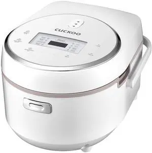 CR-0810F | 8-Cup (Uncooked) Micom Rice Cooker | 9 Menu Options: White Rice, Cake, Soup & More, Nonstick Inner Pot, Designed in Korea | White