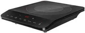 Portable Induction Hot Plate Cooktop, Single 1 Burner Countertop Cooker, 3 Preset Modes, Shatter-proof Flat Glass Top, 110~120 Volt Plug in Electric Stove for Kitchen, Outdoor Camping, RV