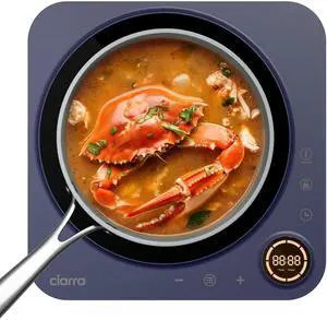 CATIH1A-M Portable Induction Cooktop, Slim Single Electric Countertop Burner with Sensor Touch and Digital time, Blue