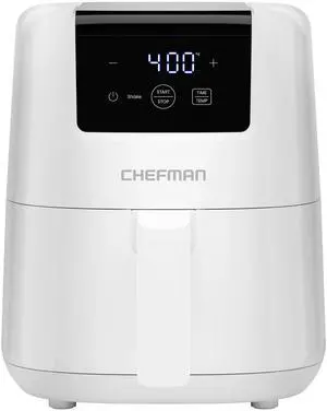 2 Qt Mini Air Fryer  Digital Space-Saving Compact Air Fryer with Nonstick and Dishwasher Safe Basket, Quick & Easy Meals in Minutes, Features Digital Timer and Shake Reminder  White