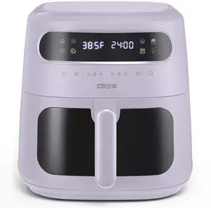 x Marshmello 8.0 QT Digital Air Fryer with TurboCrisp Technology, Touch Screen Temperature Control, Timer and Auto Shut-off, Fully Programmable, Silicone Liner Included, Lavender