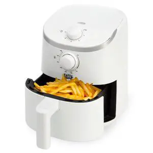 Personal Air Fryer, Healthier Meals in Minutes, Adjustable Temp Control up to 400°F, Easy-to-Use Design, Nonstick Basket and Tray Made without PFAS, PFOA, PFOS & PTFE, 900 Watts, 2-Quart, White