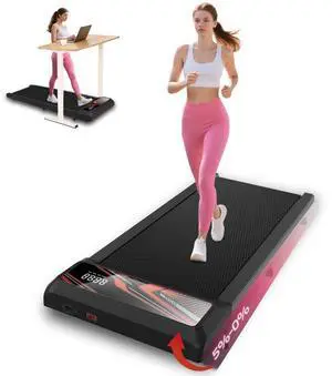 Walking Pad Treadmill, Under Desk Walking Mat with Incline for Home and Office, 2.5HP Low Noise Treadmill with Remote Control, Compact Design Walking Jogging Running Machine