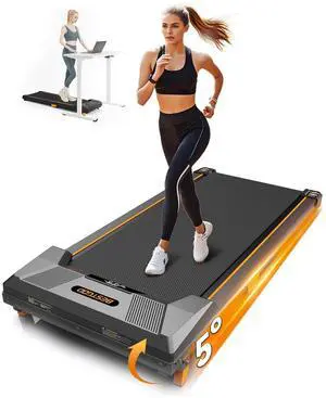 Walking Pad Treadmill,  Incline Under Desk Treadmill 330lbs Capacity, 2.5HP Portable Treadmills for Home, Compact Treadmills Mini Walking Pad, Running Machine with Remote Control