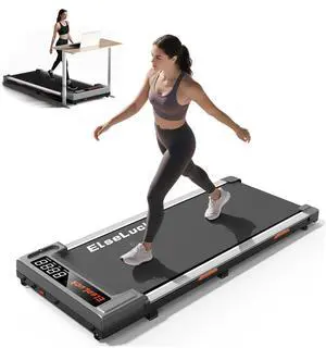 Walking Pad Treadmill, Under Desk Treadmill for Home and Office with Remote Control, Portable 2.5 HP Walking Jogging Running Machine in LED Display