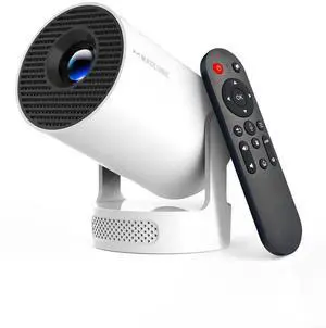 Mini Projector 4K support with WiFi 6 and Bluetooth 5.4, 5w Soundbase Speaker, Auto Vertical Keystone 180°Rotatable Portable Proyector for Home Bedroom Outdoor HY300Pro+