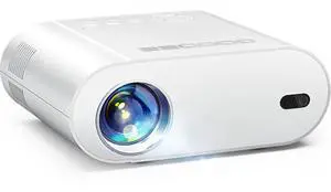Smart Viedo Projector 4K with WiFi and Bluetooth, 1000ANSI Brightness Auto Keystone Focus Mini Movie Projector Portable for Home Theather Indoor/Outdoor