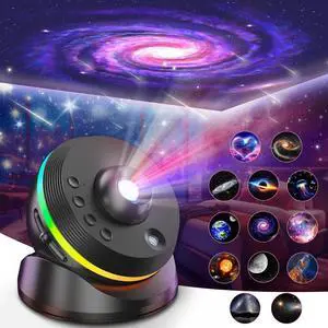 [6th Gen Upgraded] Planetarium Galaxy Projector, 13 in 1 Star Light Projector Starry Sleep Night Light with Dynamic Meteors,360° Rotation Nebula,4K HD&Large Scale Projection for Bedroom DecorKids