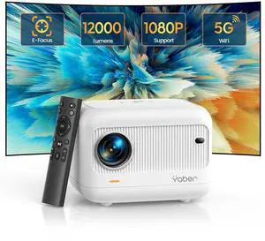[Electric Focus]Mini Projector with 5G WiFi and Bluetooth 5.2, 1080P Outdoor Projector Support ±40° Keystone Correction,Portable Projector for Phone/ TV Stick/Laptop/PS5