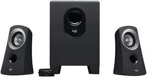 Z313 2.1 Multimedia Speaker System with Subwoofer, Full Range Audio, 50 Watts Peak Power, Strong Bass, 3.5mm Inputs, PC/PS4/Xbox/TV/Smartphone/Tablet/Music Player - Black
