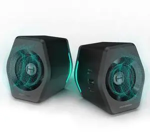 G2000 32W PC Gaming Computer Speakers for Laptop Mac Desktop Computer Woofer Speakers Bluetooth USB 3.5mm AUX Inputs RGB Lights Multimedia Speakers Black