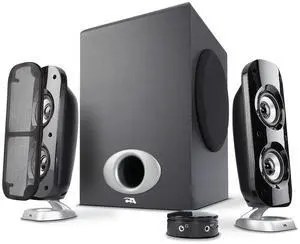 CA-3810 2.1 Multimedia Speaker System with Subwoofer, 80 Watts Peak Power, Strong Bass, Perfect for Music, Movies, and Games