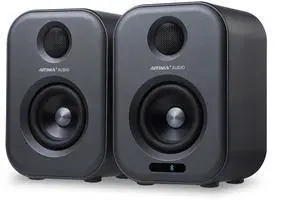 S400 80 Watt 2.0 Channel Home Audio Active Bookshelf Speakers with Bluetooth/Optical/RCA/USB Input for TV,with Woofer, Horn Tweeter,Remote Control