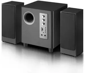 Desktop Computer Speakers with 5.5'' Subwoofer, 2.1 Multimedia Speaker System for Playing Movies, Games, and Music, RCA/BT/Optical Audio Inputs Support Connection to TV and PC