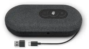 USB Speakerphone, Conference Computer Speakers with Microphone for Home Office Calls, 360 Degree Enhanced Voice Pickup, Noise Reduction, Echo Cancellation, Compatible with Zoom, Teams, Skype