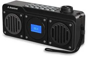 Boombyte - Portable Digital FM Radio with Bluetooth Speaker, Superb Sound, Metal Finish, MP3 Player, Support Micro SD Card & USB Audio Input, Long Play Time, Rechargeable, Easy to Use - Black