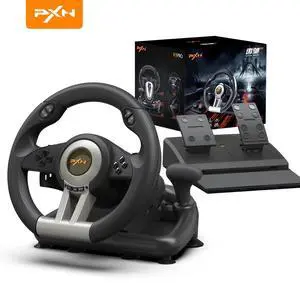 Racing Wheel - Gaming Steering Wheel for PC, V3II 180 Degree Driving Wheel Volante PC Universal Usb Car Racing with Pedal for PS4, PC, PS3,Xbox Series X|S, Xbox One
