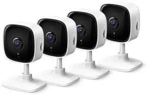 TP-Link  2K Security Camera for Baby Monitor, Dog Camera w/Motion Detection, 2-Way Audio Siren, Night Vision, Cloud & SD Card Storage, Works w/Alexa & Google Home, 4-Pack ( C110P4)