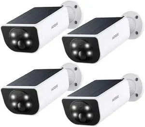 Cameras for Home Security-2K Wireless Security Camera Outdoor with AI Motion Detection & Siren, Non-Stop Solar Powered Charging, Color Night Vision, SD/Cloud Storage, Waterproof, S1 4P