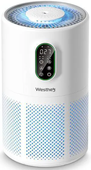 Air Purifiers for Home Large Room up to 1650 ft²,  H13 True HEPA Air Purifier for Bedroom with Night Light, Air Quality Monitor, Fragrance Sponge, Air Cleaner for Wildfire Smoke Dander Dust