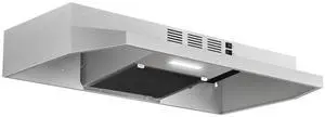 Range Hood 30 inch Under Cabinet, Stainless Steel Kitchen Vent Hood 280CFM, Built-in Kitchen Stove Hood w/Rocker Button Control, Ducted/Ductless Convertible Duct, 2 Speeds Fan, Bright LED Light