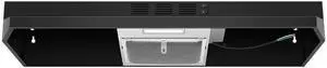 Black Range Hood 36 inch,Ductless Under Cabinet Range Hood Included Carbon Sponge Filter,Ducted Optional,Kitchen Hood 36 inch with 2 Vents,2 Speeds,Hard Wired Stove Vent