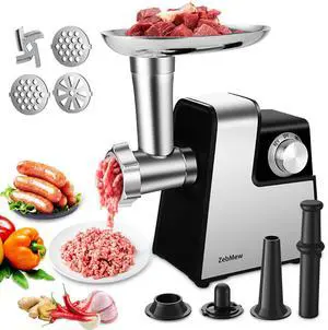 Electric Meat Grinder, 350W(2800W Max) Power Food Grinder with Sausage Stuffer Tubes, Dumpling Maker, and Kubbe Kit, Small Meat Grinder for Home Use for Ground Beef, Deer, Chicken, and More