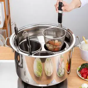 Pasta Cooker with Strainer,Stainless Steel Pasta Cooker Insert Set, Multipots Cooking Tool,Stock Pot with Lid, 3 Holes Pasta Basket for Boiling.for Kitchen Cooking Multiple