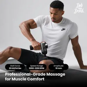 C2 Massage Gun, Deep Tissue Percussion Massager Gun, Muscle Massager with 5 Speeds and 5 Heads, Electric Back Massagers for Professional Athletes Home Gym