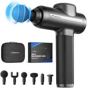 Massage Gun Deep Tissues, Percussion Massager Tools with 6 Massage Heads, Portable Hand Held Muscle Massagers for Pain Relief Deep Tissue, Cool Gifts for Men and Women