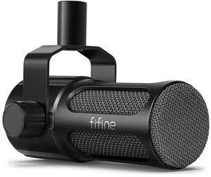 XLR Dynamic Microphone, Studio Vocal Mic for Recording, All Metal XLR Podcast Microphone with Mid-Boost, Low-Cut Filter for Voice-Over, Compatible with Mixer/Audio Interface-AmpliTank TANK1