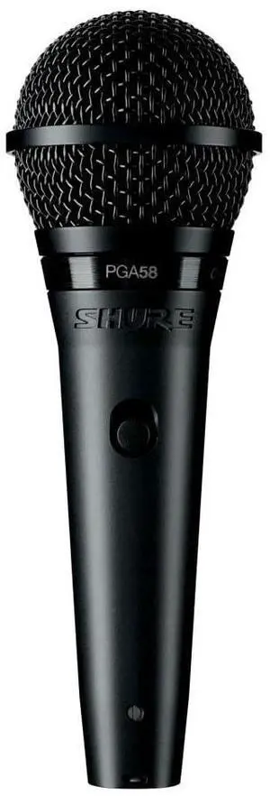 PGA58 Dynamic Microphone - Handheld Mic for Vocals with Cardioid Pick-up Pattern, Discrete On/Off Switch, Stand Adapter and Zipper Pouch, No Cable (PGA58-LC)