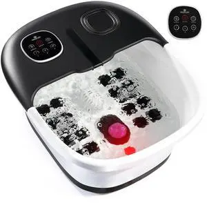 Foot Spa with Heat and Massage and Jets Includes A Remote Control A Pumice Stone Collapsible Massager with Bubbles and Vibration